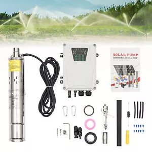 270W 3" DC 24V Solar Wasserpumpe Tauchpumpe Tiefbohrbrunnenpumpe + MPPT Controller - Bild 1 von 22