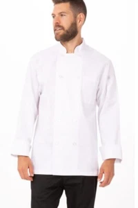 New White Unisex Chef Chef Coat Jacket Size 3XL Long Sleeve XXXL - Picture 1 of 7