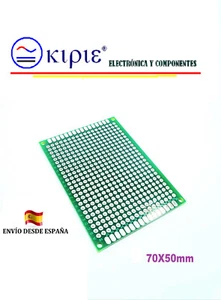 1 UNIDAD PLACA PCB PERFORADA DOBLE CARA.70 mm x 50 mm x 1,6 mm,EXCELENTE CALIDAD - Imagen 1 de 1