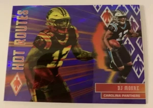 2020 Panini Phoenix  Dj Moore #’ed 114/149 Hot Routes Purple #10 Panthers - Picture 1 of 3