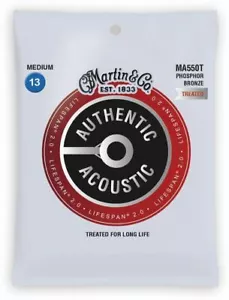 Martin Authentic Acoustic Lifespan 2.0 Treated Phosphor Bronze Medium Guitar Str - Picture 1 of 1