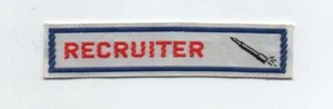 1970's Recruiter Strip w/ Launching Rocket Design, Vintage Silk patch, Mint! - Picture 1 of 1