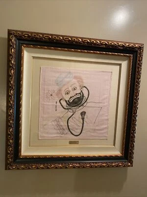 Dibujo pastel original en lino de Red Skelton “Be Still My Heart”; certificado de autenticidad firmado Foto 1 de 4