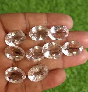 Natürlicher Prasiolith rosa Amethyst ovaler Schliff loser Edelstein Gewicht 97 Caret - Bild 1 von 4