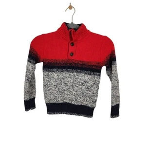Gap Kids Boys Pullover Colorblock Sweater in Red Size Small - Picture 1 of 5