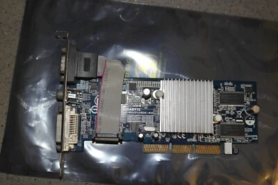Gigabyte ATI Radeon 9250 128 MB GV-R925128D universal AGP DVI VGA RCA video - Image 1 of 4