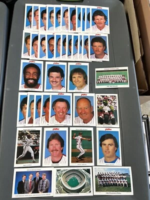 Лот из 39: 1984 Phillies Tastykake 3,5 x 5,5 карт Шмидт Карлтон + 1983 команды - Изображение 1 из 4