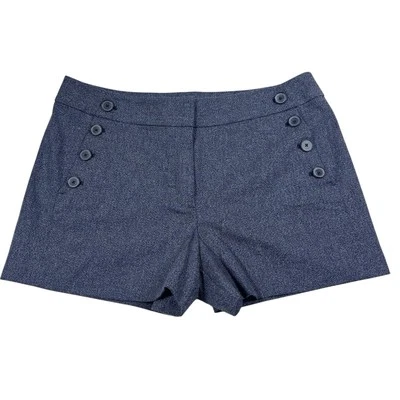 Ann Taylor LOFT Riviera Shorts 12 Sailor 100% Cotton Blue Marilyn Monroe  Resort - Image 1 of 4