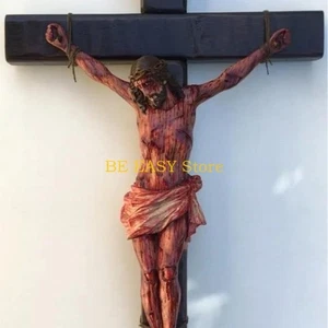 10cm Cruz de Jesús Estatua Resina Crucifijo Pared Cruz Hogar Decoración Habitación - Imagen 1 de 12