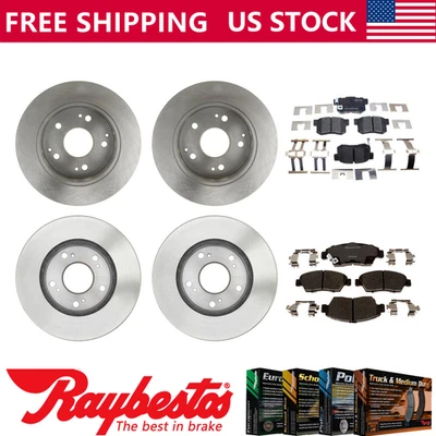 Se adapta a rotores de freno delanteros traseros y pastillas de freno de cerámica para Acura RSX 2002-2006 - Raybestos Foto 1 de 4