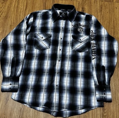 Camisa Jack Daniels Para Hombres M Abotonada Perla A Presión Vaquero Occidental Rodeo Whisky Nº7 Foto 1 de 4
