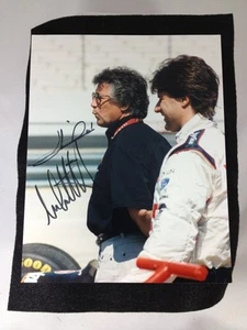 Mario & Michael Andretti Autograph 8X10 Photo GAI/PSA LOA GRADE 7/8 - Picture 1 of 9
