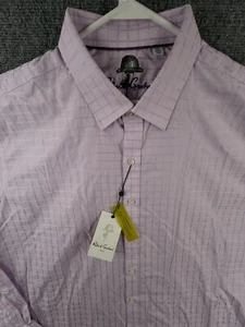 NWT Robert Graham Purple Check Button Up Shirt 2XL Classic Fit Long Sleeve - Picture 1 of 21