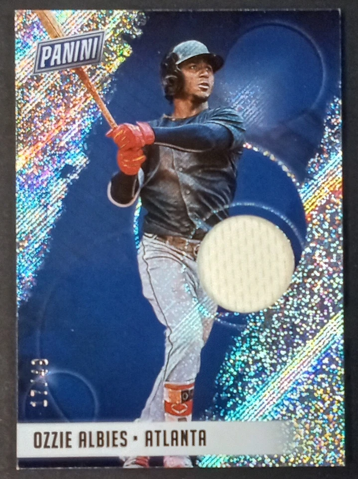 2018 Panini The National Ozzie Albies Player Worn Relic /49 Atlanta Braves - Image 1 of 2