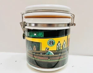 Starbucks Ceramic Canister Jar By Chaleur Coffee Beans Storage Vintage Seal Lid - Bild 1 von 10