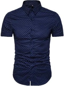 Camisas informales para hombre camisa con estampado inteligente manga corta torso de verano RH11 - Imagen 1 de 7