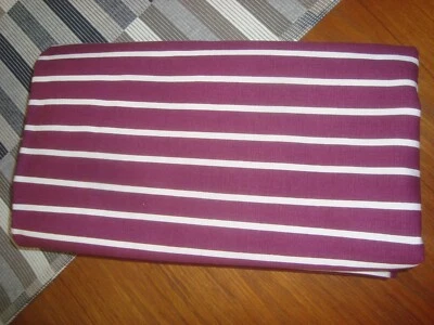 IKEA GLANTA Tablecloth 57 x 94" (145 x 240 cm ) Cotton Purple Lilac White Stripe - Image 1 of 4