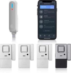 5pack Wireless Wifi Door Window Alarm with APP Alerts with Alarm Sensor for Home - Picture 1 of 7