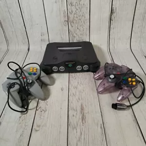 Nintendo 64 N64 Original System Console With 2 Original Controllers Tested Works - Picture 1 of 9
