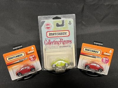 MATCHBOX - VW CONCEPT CARS - #66 - YELLOW - 1998 & (2) 2000 Red - NIP  - Image 1 of 4