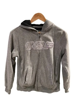 Sudadera con Capucha O’Neill Super Polar Gris Cremallera Frontal Niños Talla L 11-13 Usada en Excelente Condición Foto 1 de 4