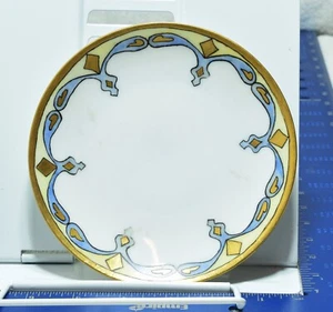 Placa de colección Baviera Thomas Sevres borde dorado pintada a mano placa Art Deco firmada 6" - Imagen 1 de 3