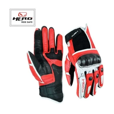 HERO Guanto Moto in Pelle Protezioni Carbonio Imbottito di HR-113