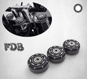 Fit H-D DYNA Smashing Gear Contrast Cut Upper Fork Stem Covers - Picture 1 of 8