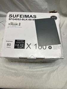 SUFEIMAS SFG4052-BLK-00-95 LED Strand Outdoor Patio Lights 200Ft with Bulbs - Picture 1 of 11
