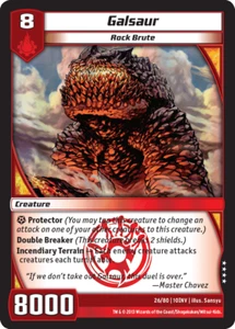 Kaijudo X3 GALSAUR Very Rare #26/80 10INV (Playset) Invasion Earth DUEL MASTERS - Picture 1 of 2