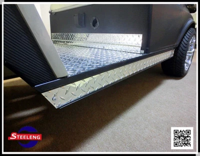 Aluminum Diamond Plate Insert Style Rocker Panel for Club Car Golf Cart DS 82-Up - Image 1 of 2