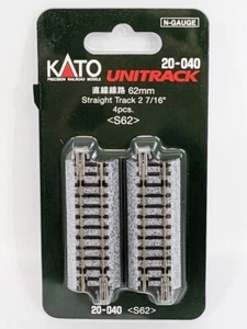 New N gauge KATO Unitrack 20-040 62mm Straight Track(4 Pcs.) - Free P&P - Picture 1 of 3
