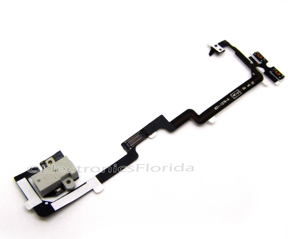 Headphone Jack & Power Volume Flex Cable for iPhone 4 CDMA - White - USA Stock - Image 1 of 1