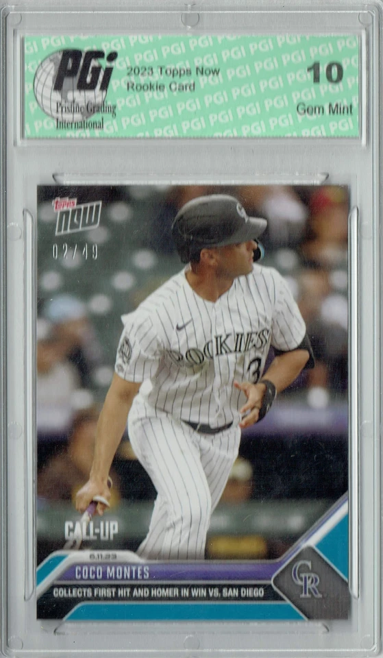 Coco Montes 2023 Topps Now #427 Blue SP #2/49 Rookie Card PGI 10 - Image 1 of 1