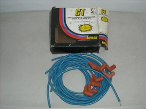 Taylor Cable 50621 7mm Spark Plug Wire Set BLUE 90 Degree NO BOOTS / CLAMPS - Picture 1 of 10