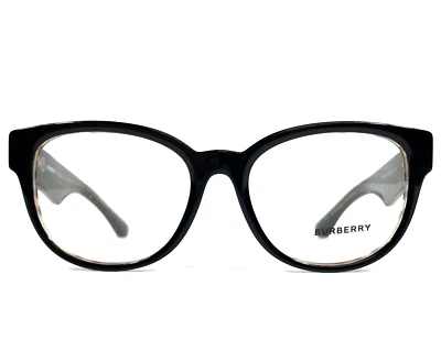 Burberry Eyeglasses Frame B2410 4121 Top Black Vintage Check Cat Eye 53-17-140 - Image 1 of 4