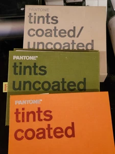 Pantone Coated and uncoated tints chips 3 Book Set