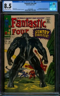 Fantastic Four #64 🌟 CGC 8.5 🌟 1st Appearance of the KREE SENTRY! Marvel 1967 - Image 1 of 2