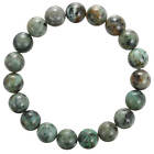 African Turquoise Bracelet Smooth Round Size 8mm 10mm 7.5" Length