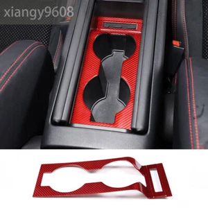 Red Carbon Fiber Gear Shift Water Cup Holder Trim For Toyot@ 86 Subaru BRZ 2022+ - Bild 1 von 11
