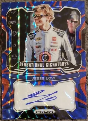 JESSE LOVE - SENSATIONAL SIGNATURES REACTIVE BLUE PRIZM - 17/99 - XFINITY CHAMP - Image 1 of 2