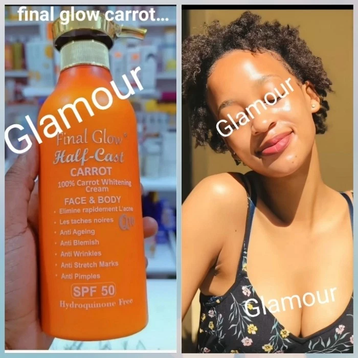 Final glow HC face & body lotion 💯 carrot. Anti stretch marks/blemishes x 1 - Image 1 of 2
