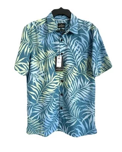Waterman Quiksilver Men's Wild Fern Short Sleeve Shirt Sz Small - Picture 1 of 3