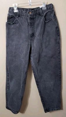 Pantalones de mezclilla vintage Hunt Club para mujer 12 Petite mamá tiro alto negros EE. UU. 100 % algodón  Foto 1 de 4