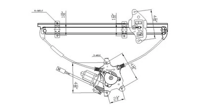 Regulador de ventana delantero izquierdo para Nissan Altima 1998-2001 1999 2000 TYC 660070 Foto 1 de 4