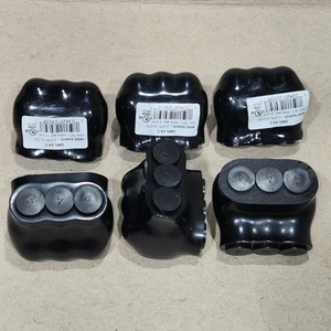 6 Black Insulated Multi-Tap Connector, 3 Wire Port Single Sided Entry Electrical - Picture 1 of 5