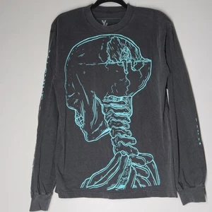 Machine Gun Kelly Hotel Diablo Long Sleeve T-Shirt Adult Medium Black Skeleton - Picture 1 of 6
