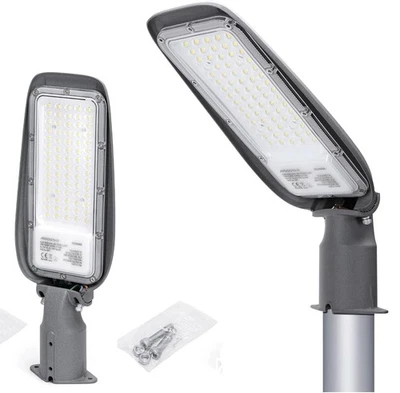 LAMPIONE STRADALE A LED ESTERNO IP65 FARO LED LAMPADA STRADALE DA 30 A 200 WATT  - Immagine 1 di 4