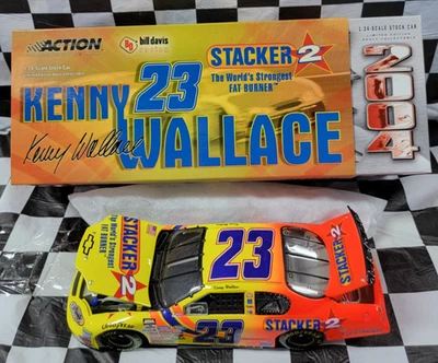 2004 Action Collectables 1:24 Kenny Wallace #23 STACKER 2 Monte Carlo QVC 106859 - Image 1 of 4