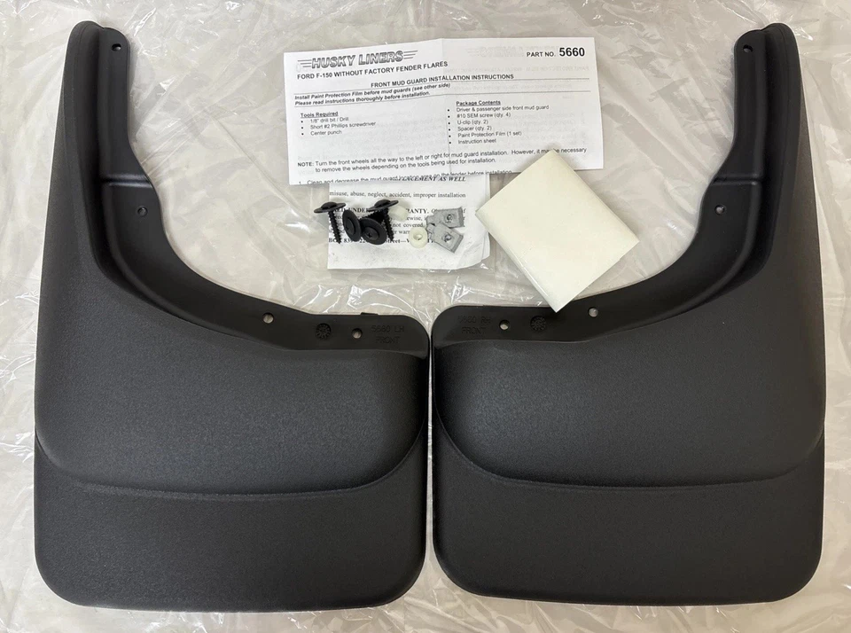 Forros Husky - Guardabarros delanteros, negro (1 juego) F/ 2004-14 Ford F150 #56601 #L347-F Foto 1 de 4